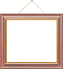 Cutout of Hanging Picture Frame